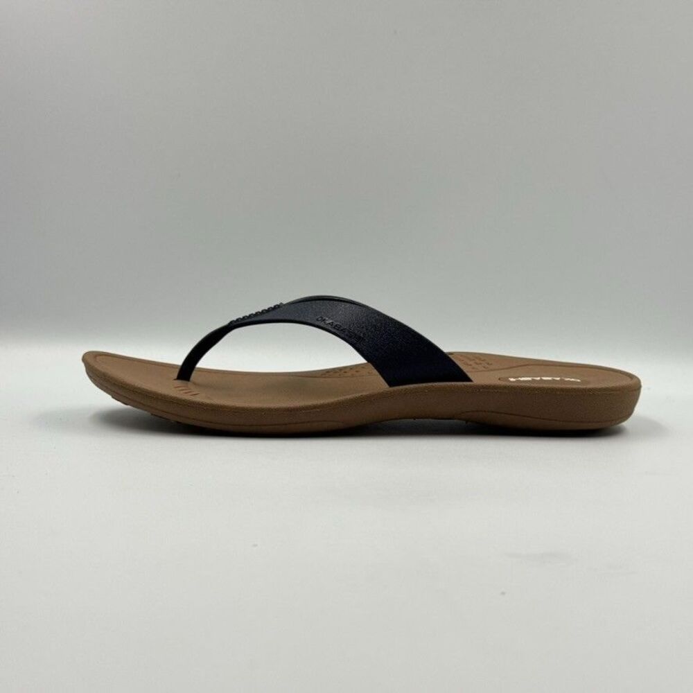 Okabashi Womens 8 Navy Breeze Flip Flop Sandal Made in USA Comfort Arch Support